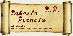 Mahailo Perušin vizit kartica